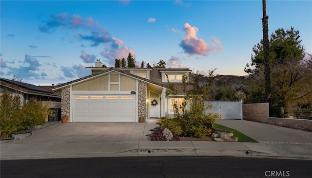 view of front of home featuring a garage