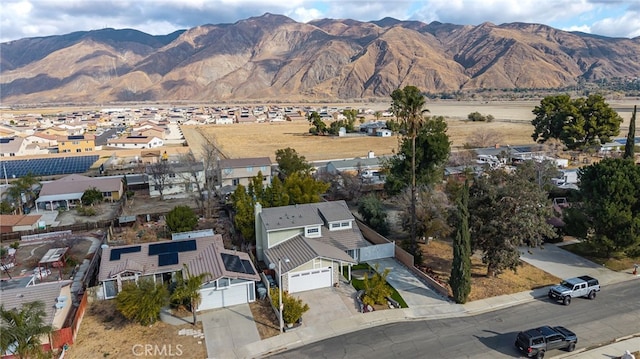 aerial view featuring a mountain view