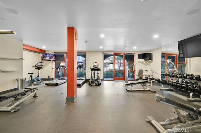 view of workout area