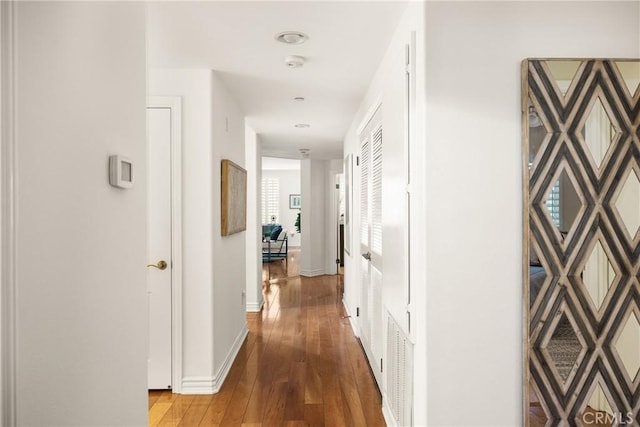 hall featuring hardwood / wood-style floors