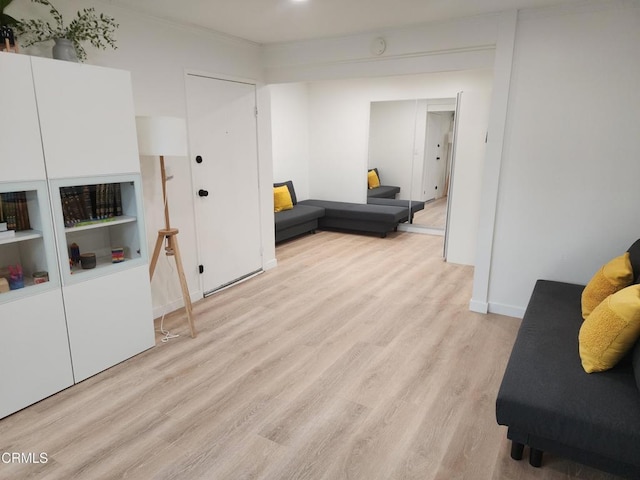 living room featuring light hardwood / wood-style floors