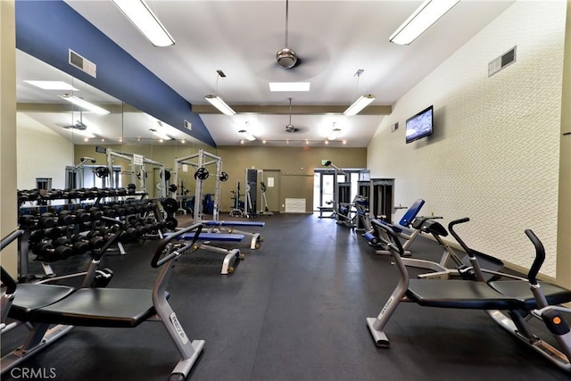 view of workout area