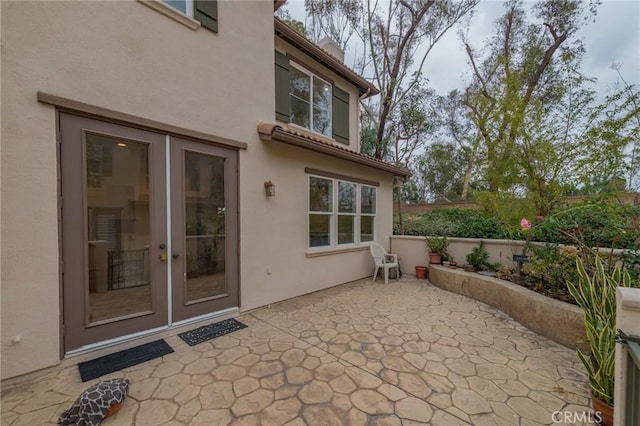 view of patio with french doors