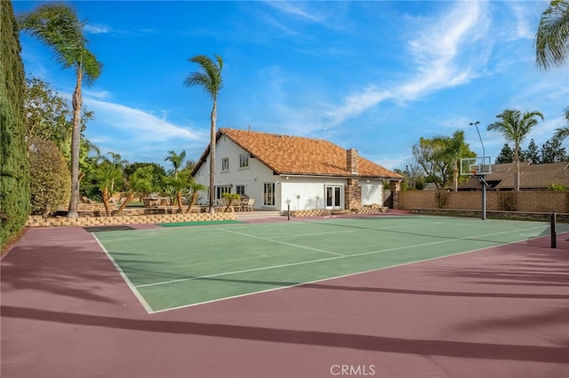 view of tennis court