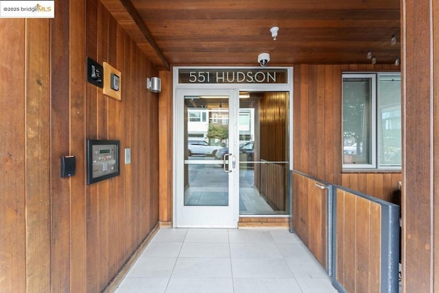 property entrance featuring french doors