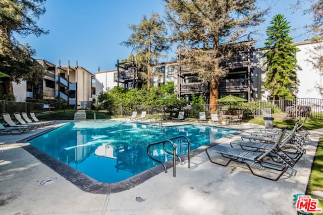 view of pool with a patio area