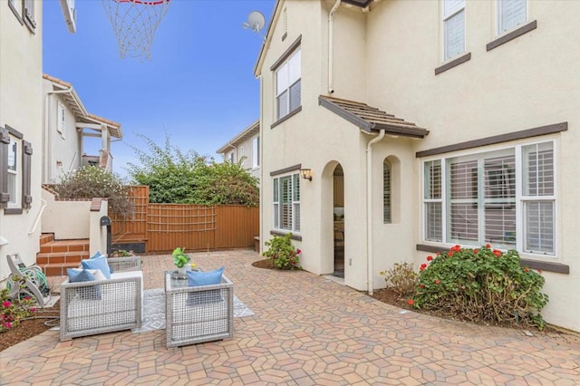 view of patio / terrace featuring an outdoor hangout area