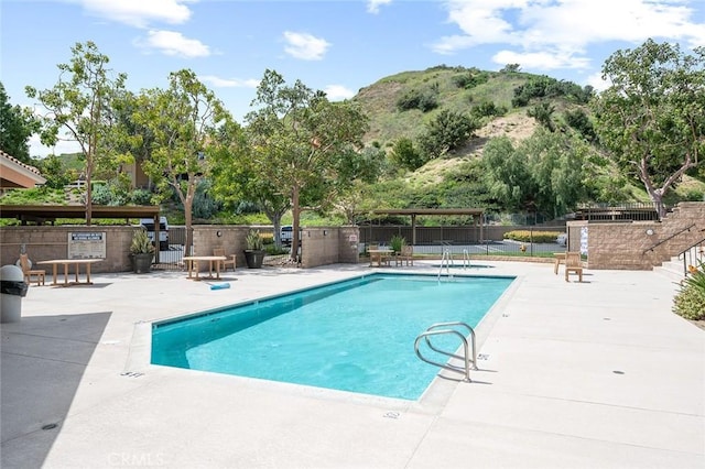 view of pool featuring a patio area