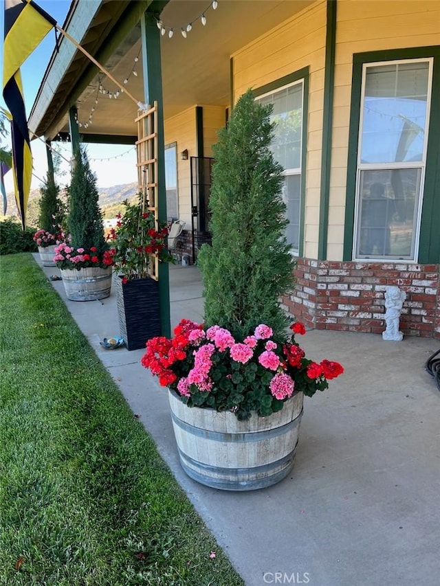 exterior space featuring covered porch