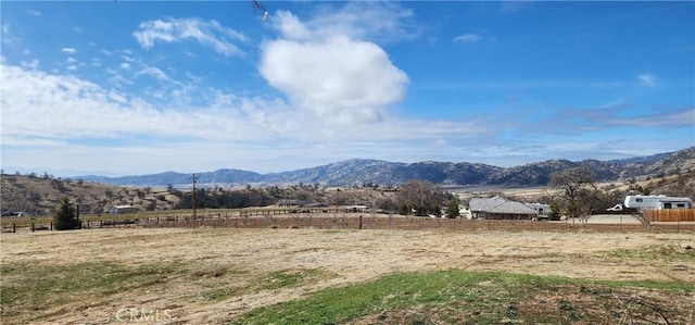 property view of mountains with a rural view