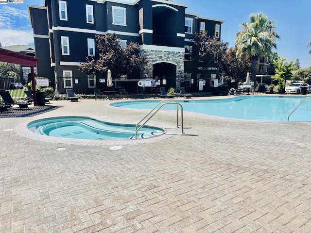 view of pool with a patio