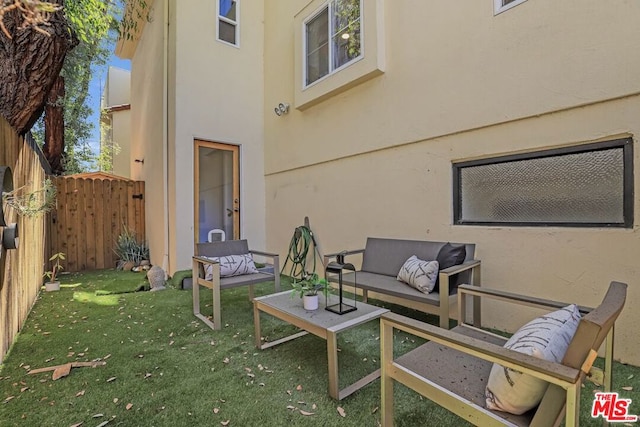 view of patio with outdoor lounge area