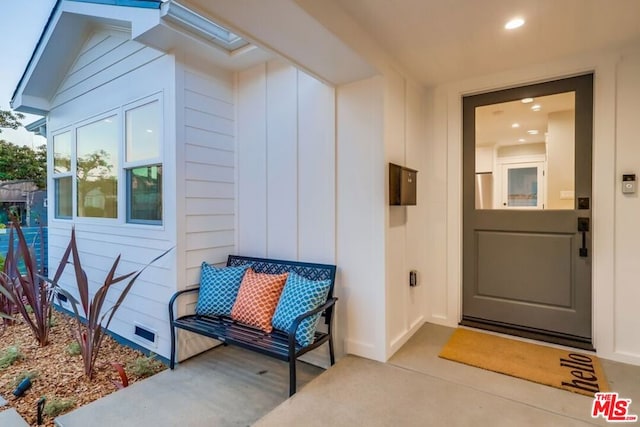 view of doorway to property