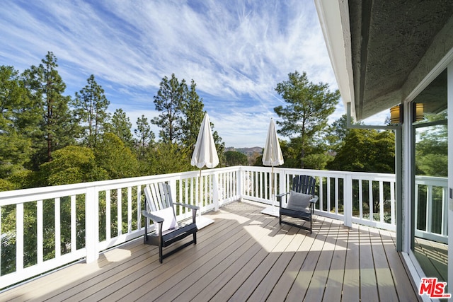 view of wooden terrace