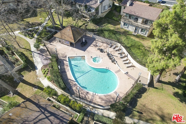 birds eye view of property