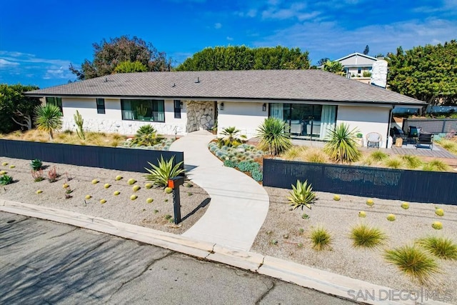 view of ranch-style home