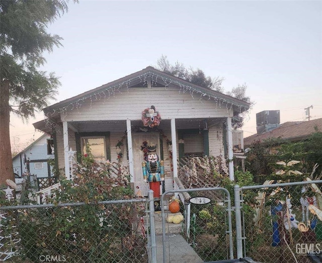 bungalow-style home featuring covered porch