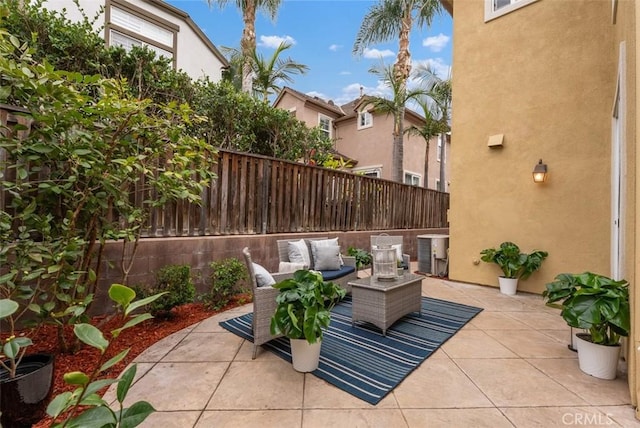 view of patio / terrace with cooling unit and outdoor lounge area