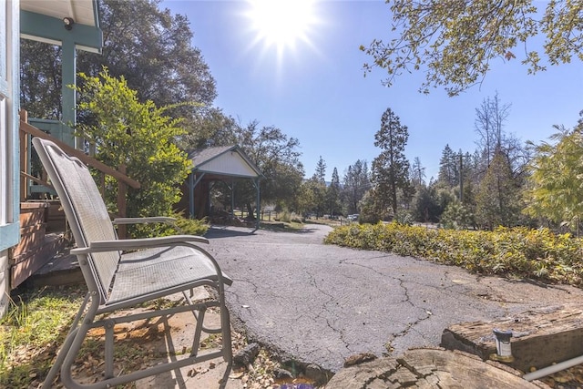 view of yard with a gazebo