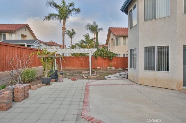 view of patio / terrace featuring a pergola