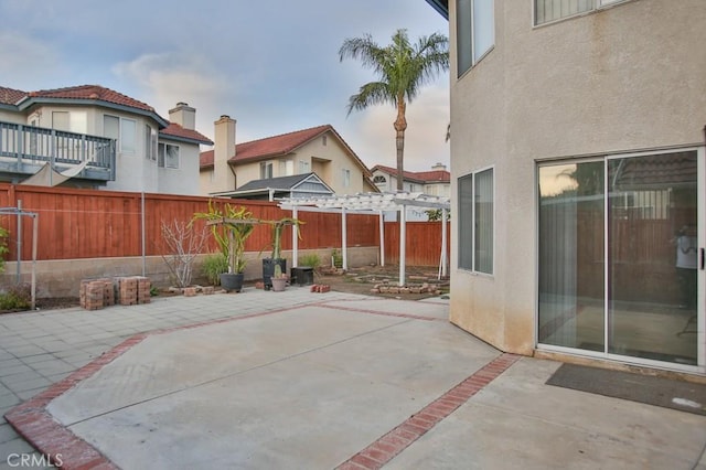 view of patio / terrace featuring a pergola