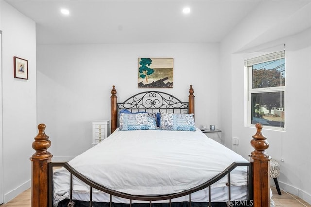 bedroom featuring light hardwood / wood-style flooring