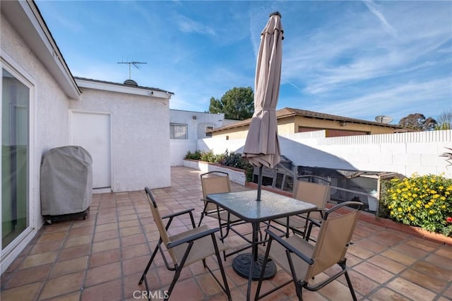 view of patio / terrace with area for grilling