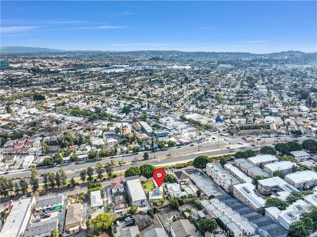 aerial view featuring a mountain view