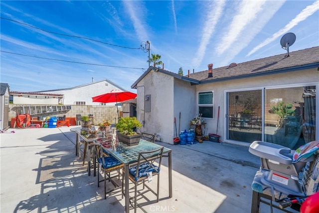 view of patio / terrace with fence and outdoor dining space