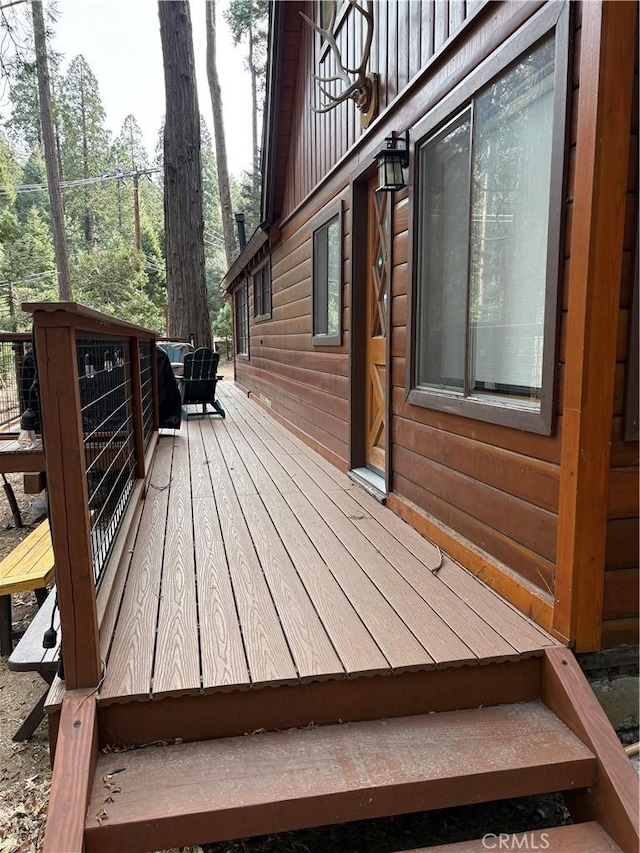 view of wooden terrace