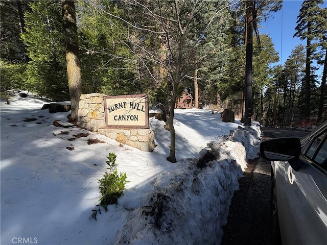 view of community sign