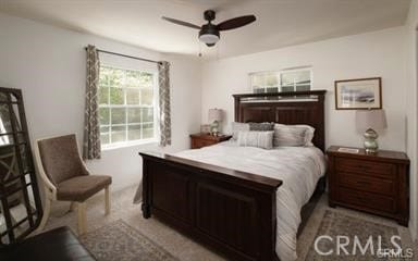 bedroom with ceiling fan