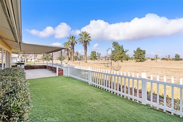 view of yard featuring a patio area