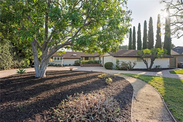 view of single story home