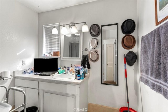 bathroom featuring vanity