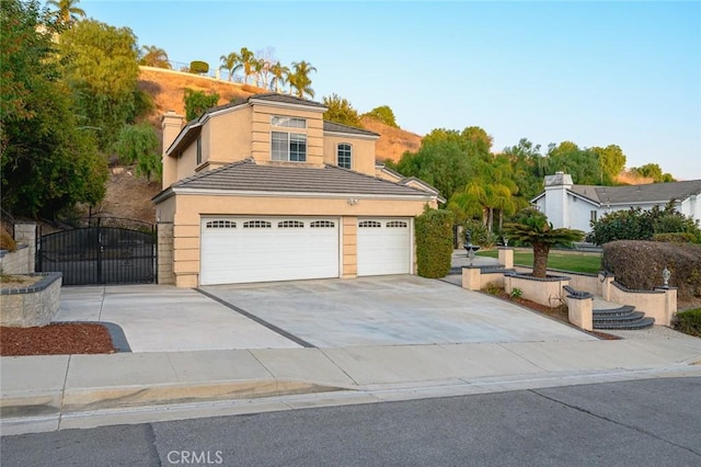 view of front of house featuring a garage