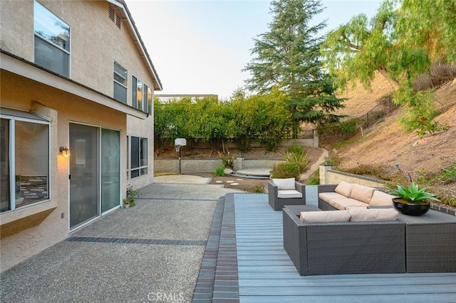 view of patio / terrace featuring an outdoor hangout area