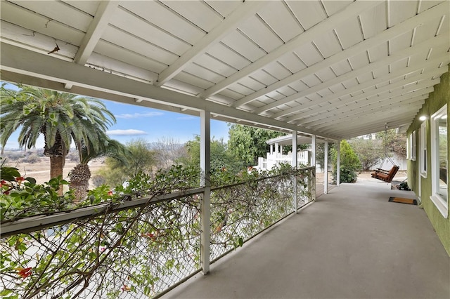 view of patio with a balcony