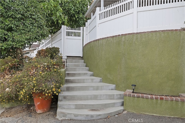 view of staircase