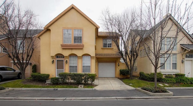 view of front facade with a garage