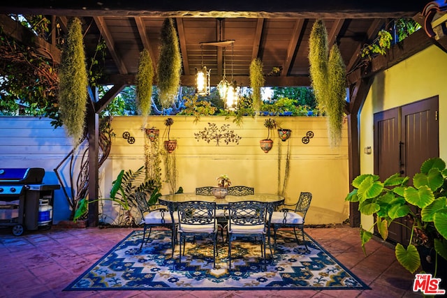 view of patio with grilling area