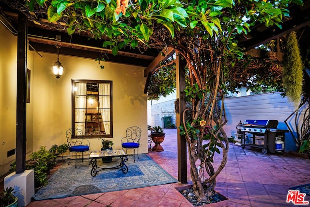 view of patio / terrace featuring grilling area