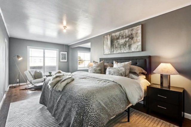 bedroom featuring hardwood / wood-style floors