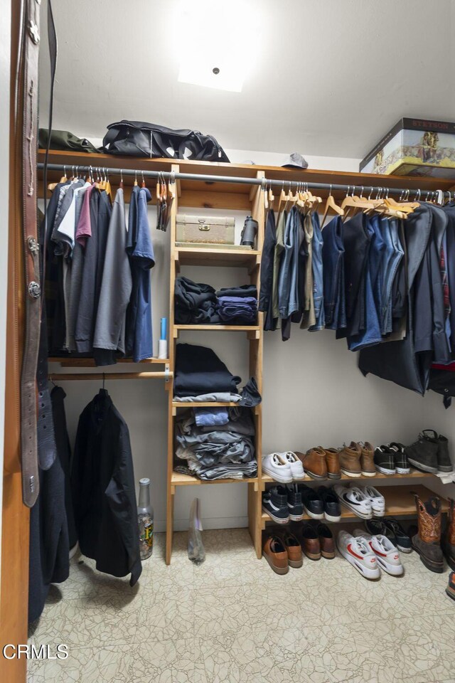 view of walk in closet