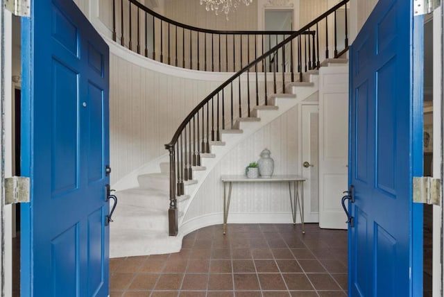 view of tiled entrance foyer