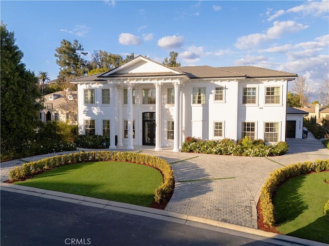 view of greek revival inspired property