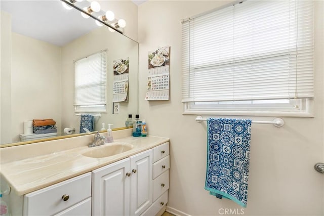 bathroom with vanity