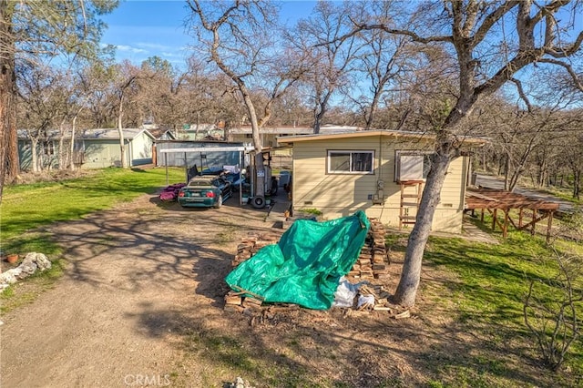 exterior space with a lawn