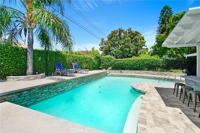 view of pool with a patio area