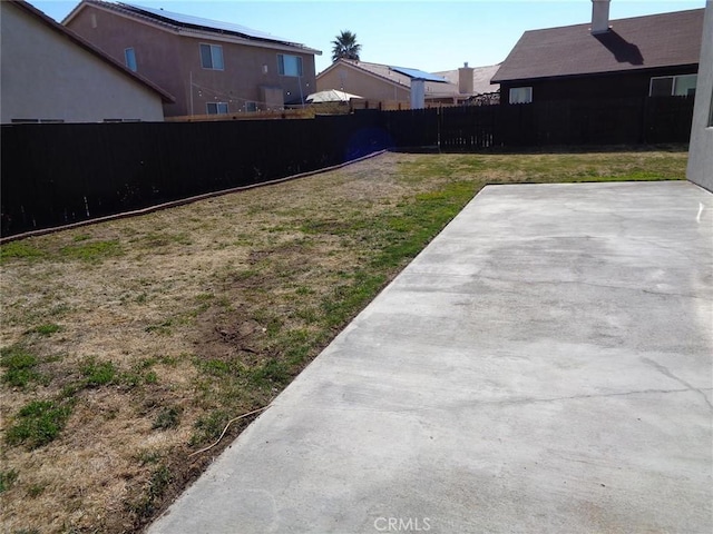 view of yard with a patio area